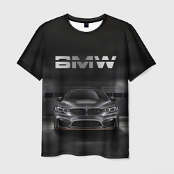 Мужская футболка BMW серебро