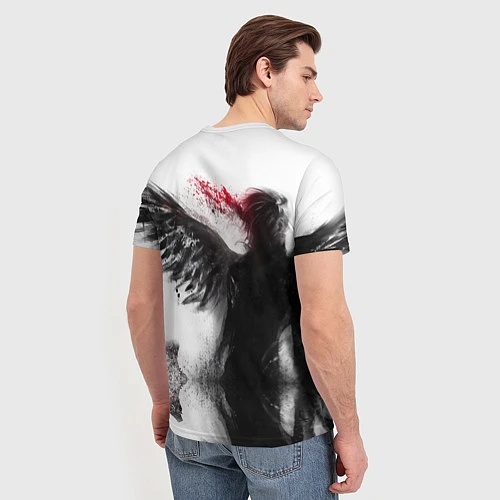 Мужская футболка Dead by April: Black angel / 3D-принт – фото 4