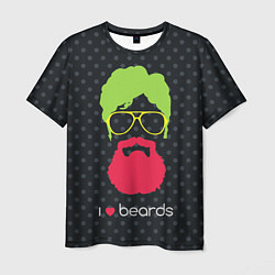 Мужская футболка I like beards