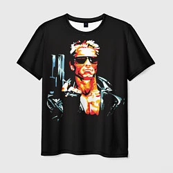 Мужская футболка Terminator with a pistol