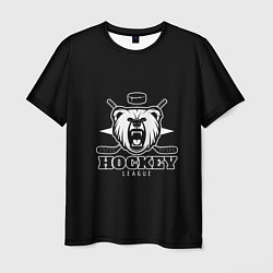 Футболка мужская Bear hockey, цвет: 3D-принт
