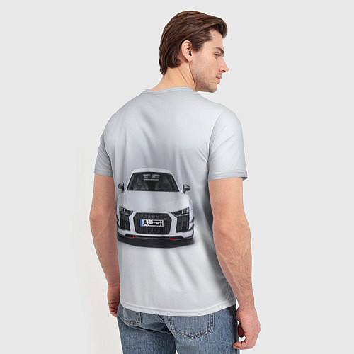 Мужская футболка Audi серебро / 3D-принт – фото 4