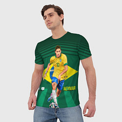 Футболка мужская Neymar Brazilian, цвет: 3D-принт — фото 2