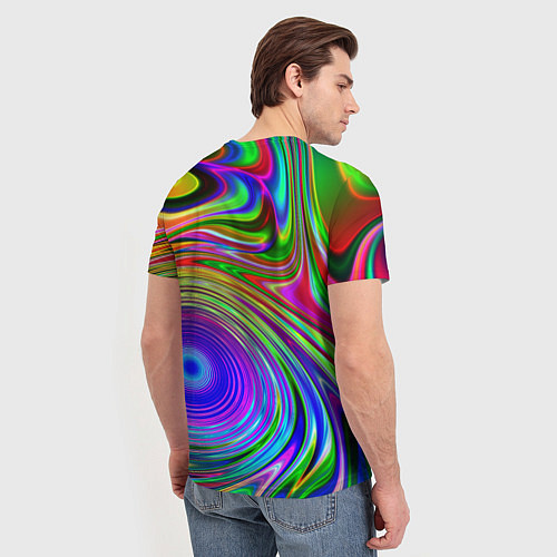 Мужская футболка Галлюцинации / 3D-принт – фото 4