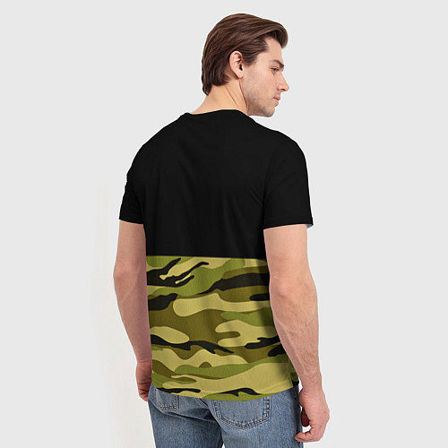 Мужская футболка Лесной Камуфляж / 3D-принт – фото 4