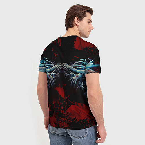 Мужская футболка Slipknot руки зомби / 3D-принт – фото 4