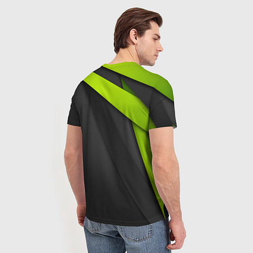 Мужская футболка Спортивная геометрия 6 / 3D-принт – фото 4