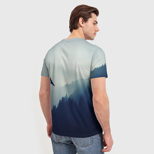 Мужская футболка Орел над Лесом / 3D-принт – фото 4