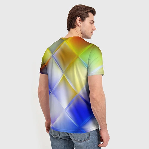 Мужская футболка Colorful squares / 3D-принт – фото 4