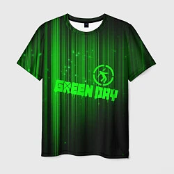 Футболка мужская Green Day лучи, цвет: 3D-принт