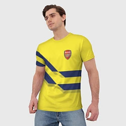 Футболка мужская Arsenal FC: Yellow style, цвет: 3D-принт — фото 2