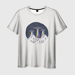 Мужская футболка НЛО в Горах