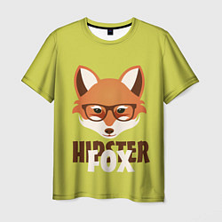 Мужская футболка Hipster Fox
