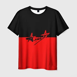 Мужская футболка АлисА: Черный & Красный