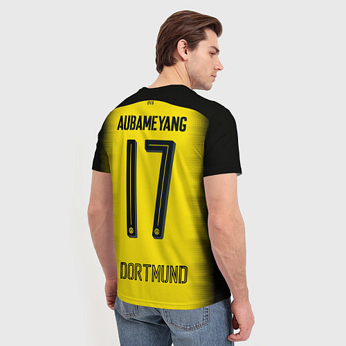 Мужская футболка BVB FC: Aubameyang Away 17/18 / 3D-принт – фото 4