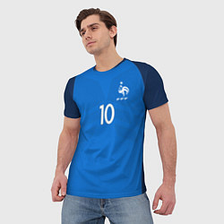 Футболка мужская Сборная Франции: Бензема ЧМ-2018, цвет: 3D-принт — фото 2