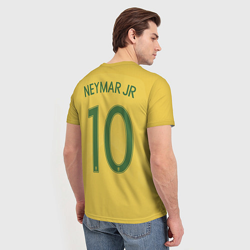 Мужская футболка Сборная Бразилии: Неймар ЧМ-2018 / 3D-принт – фото 4
