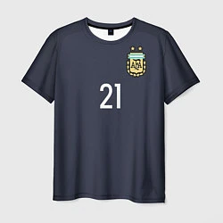 Футболка мужская Сборная Аргентины: Диабола ЧМ-2018, цвет: 3D-принт