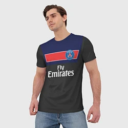 Футболка мужская FC PSG: Fly Emirates, цвет: 3D-принт — фото 2