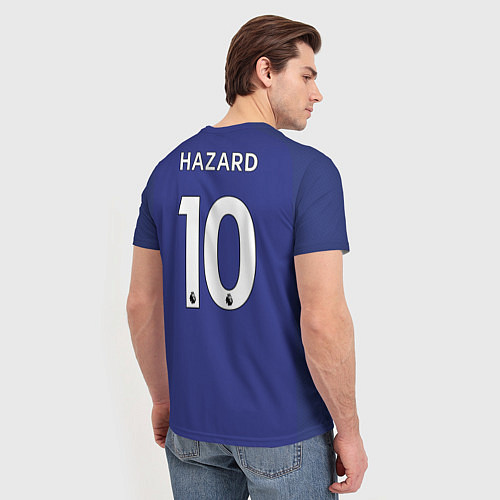 Мужская футболка Chelsea FC: Hazard Home 17/18 / 3D-принт – фото 4