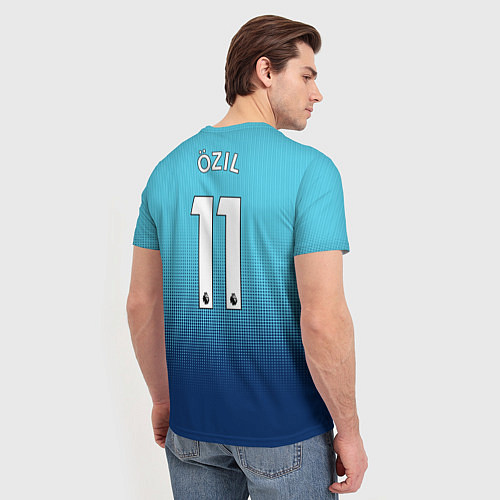 Мужская футболка Arsenal FC: Ozil Blue Away 17/18 / 3D-принт – фото 4
