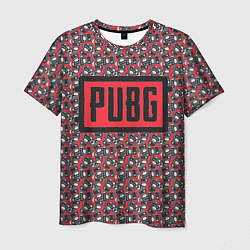 Мужская футболка PUBG: Red Pattern