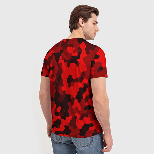 Мужская футболка PUBG: Red Mozaic / 3D-принт – фото 4