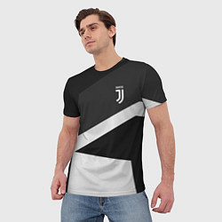 Футболка мужская FC Juventus: Sport Geometry, цвет: 3D-принт — фото 2
