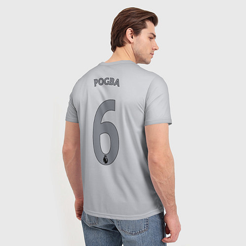 Мужская футболка Man UTD FC: Pogba Away 17/18 / 3D-принт – фото 4