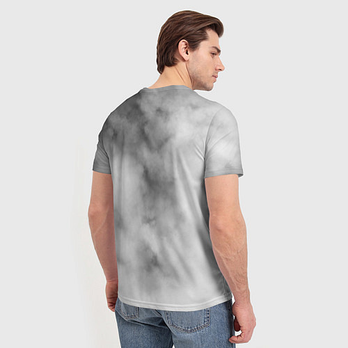Мужская футболка Jah Khalib: Black mist / 3D-принт – фото 4