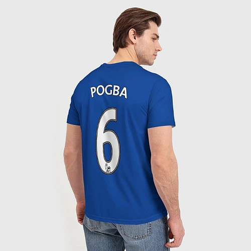 Мужская футболка FC MU: Pogba Away 17/18 / 3D-принт – фото 4