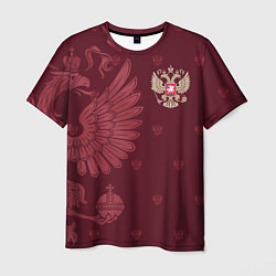 Мужская футболка Герб России - золотой