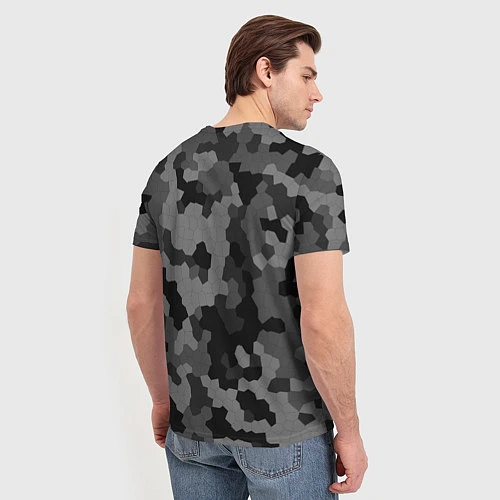 Мужская футболка Rainbow Six: Grey Mozaic / 3D-принт – фото 4