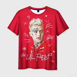 Мужская футболка Lil Peep: Red Style