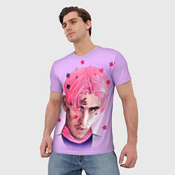 Футболка мужская Lil Peep: Pink Edition, цвет: 3D-принт — фото 2