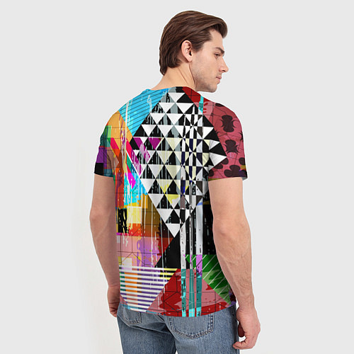 Мужская футболка RGB Geometry / 3D-принт – фото 4