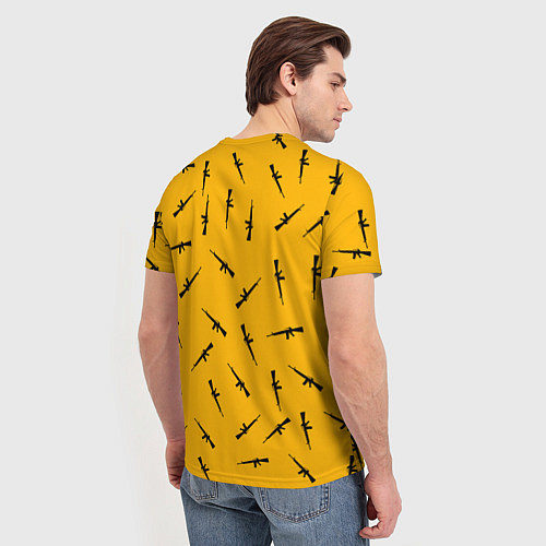 Мужская футболка PUBG: Yellow Weapon / 3D-принт – фото 4