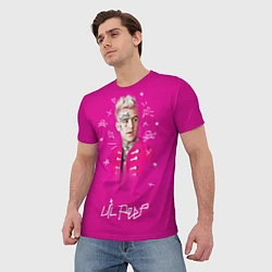 Футболка мужская Lil Peep: Pink Light, цвет: 3D-принт — фото 2