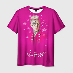 Мужская футболка Lil Peep: Pink Light