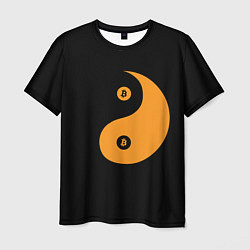 Мужская футболка Bitcoin: Ying Yang