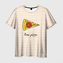 Футболка мужская One Love - One pizza, цвет: 3D-принт