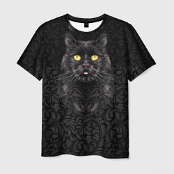 Мужская футболка Чёрный котик