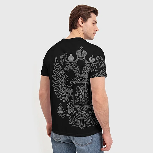 Мужская футболка Лейтенант: герб РФ / 3D-принт – фото 4
