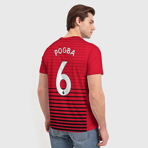 Мужская футболка FC MU: Pogba Home 18/19 / 3D-принт – фото 4