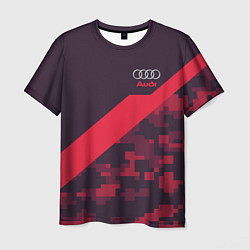 Мужская футболка Audi: Red Pixel