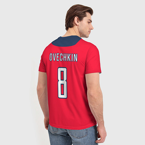 Мужская футболка Washington Capitals: Ovechkin Red / 3D-принт – фото 4
