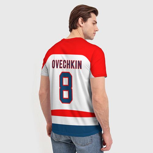 Мужская футболка Washington Capitals: Ovechkin White / 3D-принт – фото 4