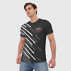 Футболка мужская Audi: White Rays, цвет: 3D-принт — фото 2