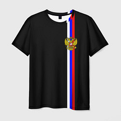 Мужская футболка Лента с гербом России