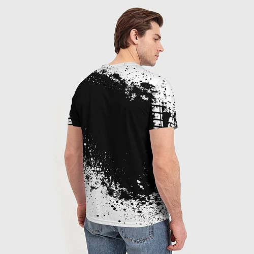 Мужская футболка Daewoo: Black Spray / 3D-принт – фото 4